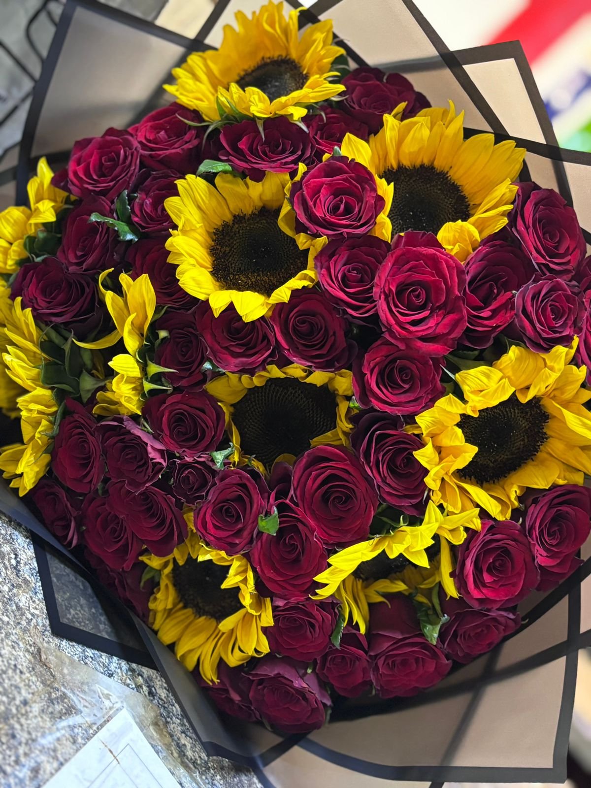 roses – roses, sunflower